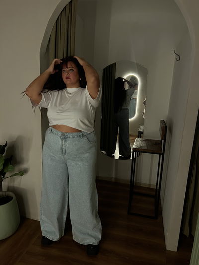 Jeans stras lineal