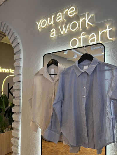 Camisa bianca rayada