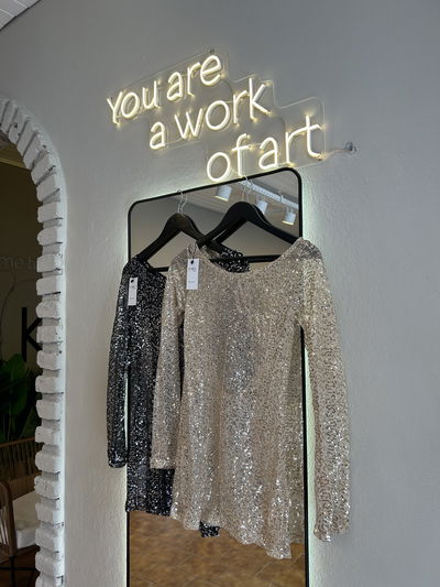 Vestido red y lentejuelas