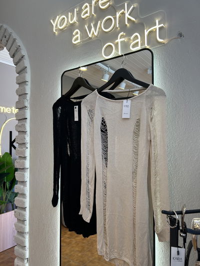 Vestido tejido roturas