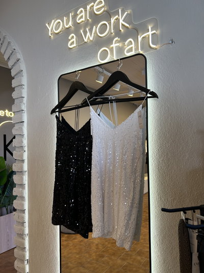 Vestido lentejuelas print