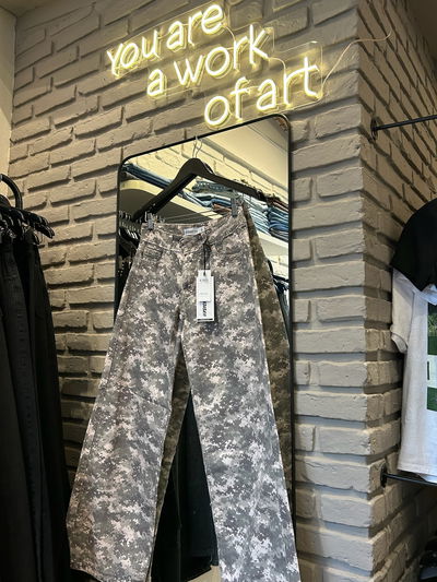 Wide leg Bronx print