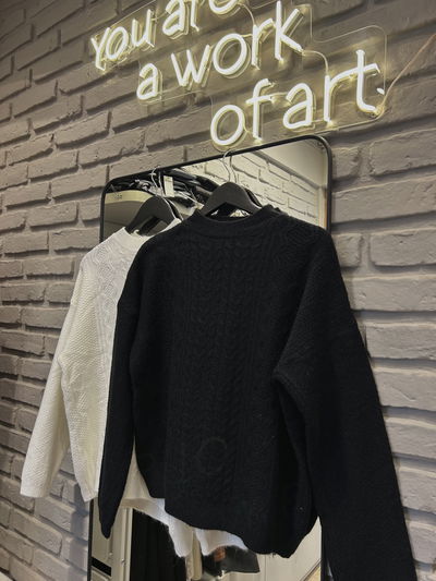 Sweater boxi trenza
