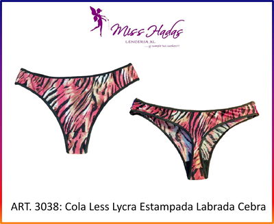Art. 3038: Cola Less Lycra Estampada Cebra