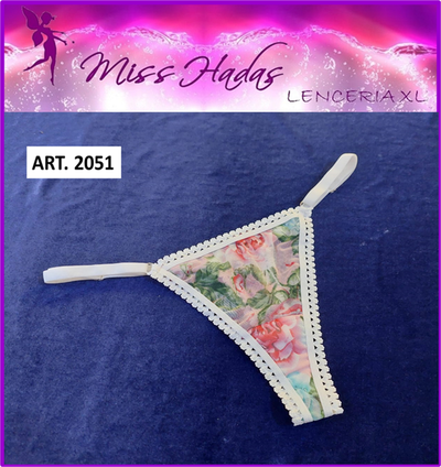 ART. 2051: Tanga de Microtul Flores Rosado