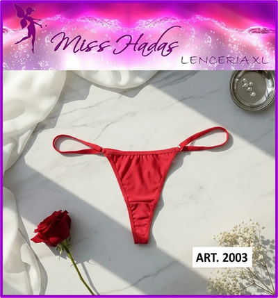ART. 2003: Tanga de Microtul Lisa ROJO