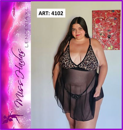 ART. 4102: Camisolin Microtul y Busto en Animal Print