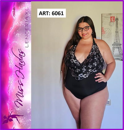 ART. 6061: Body de lycra y Puntilla con Lurex