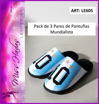 Pantuflas de peluchito Argentina - Pack x 3 Pares