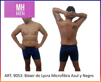ART. 9053: Boxer de Lycra Azul con Negro