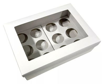 Caja Blanca 12 Cupcakes