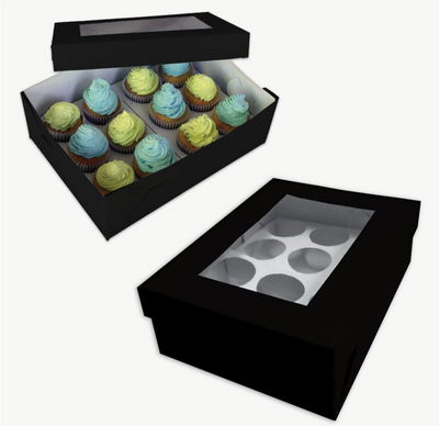Caja Negra 12 Cupcakes