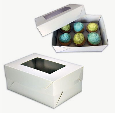 Caja Blanca 6 Cupcakes