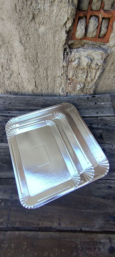 Bandeja Rectangular Plateada Económica