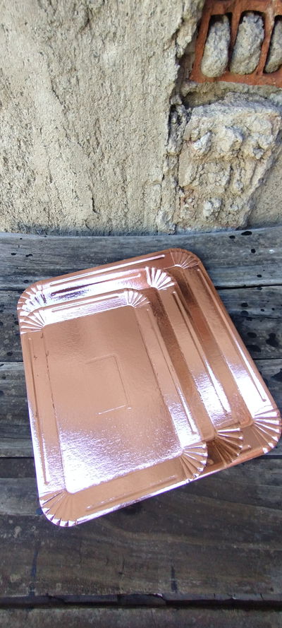 Bandeja Rectangular Rosa Gold Económica