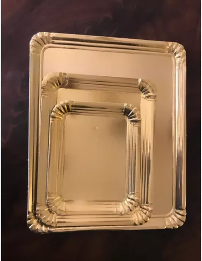 Bandeja Rectangular Dorada Premium