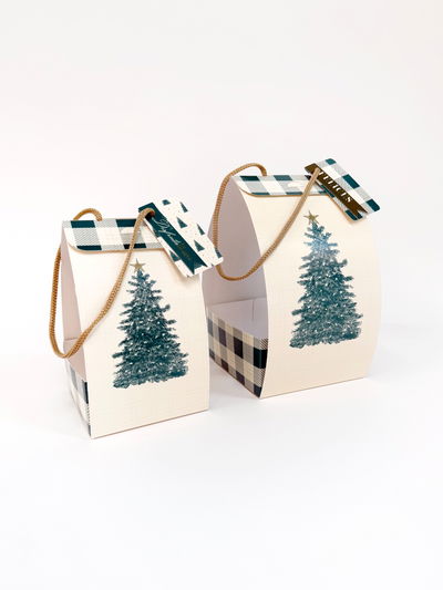 Porta Pan Dulce / Velas /Regalos - Línea Tradición 11,5x11,5x21 +  Tag de Regalo