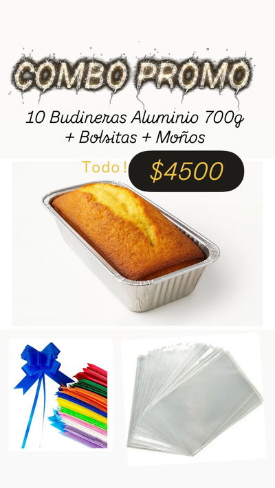 PROMO!!! COMBO Budinera Aluminio 700g  X10
