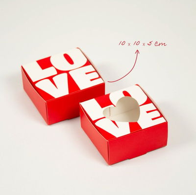 Mini Box Bombonera Love Con Visor 10x10x5