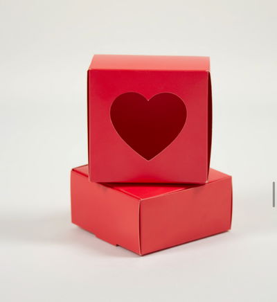 Mini Visor Corazón Rojo 10x10x5