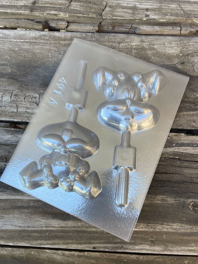 Molde Chupetin Conejo Moños