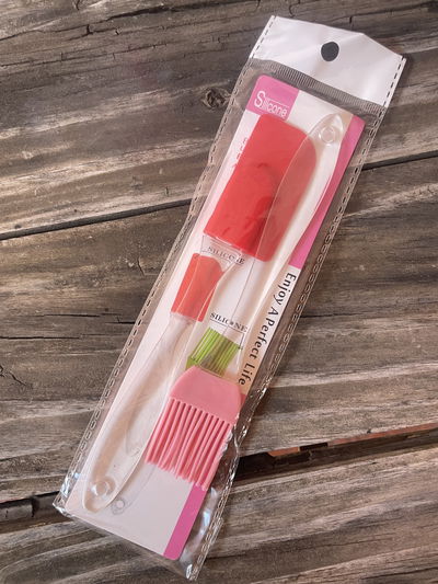 Set Pincel Silicona + Mini Espátula 