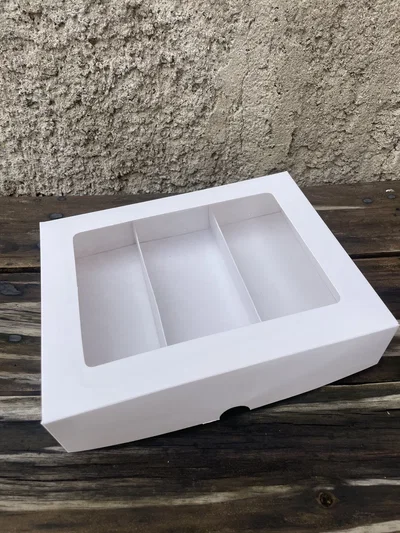 Box Degustación Visor Blanco Base + Tapa