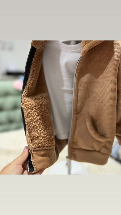 Camperas Corderoy con Piel