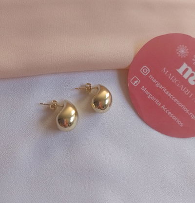 Aros Gota Dorados Chicos
