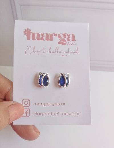 Aros Tulipan Azul