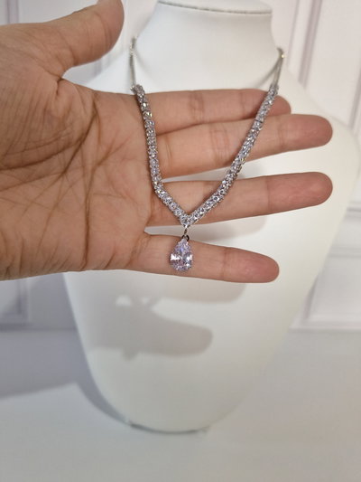 Collar Gota Plateado 