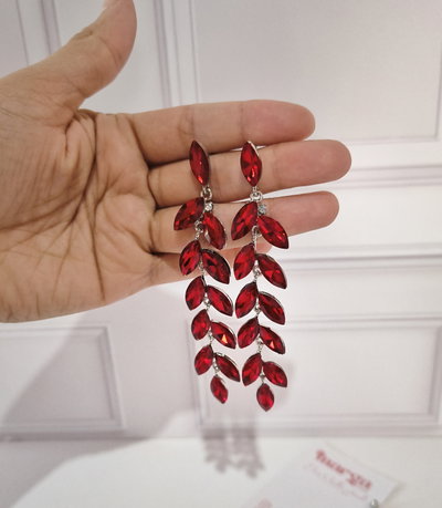 Aros Extra Largos Rojos