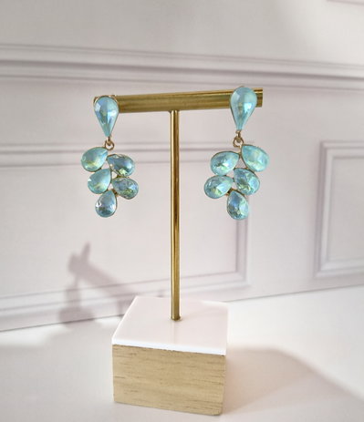 Aros Grandes Aguamarina