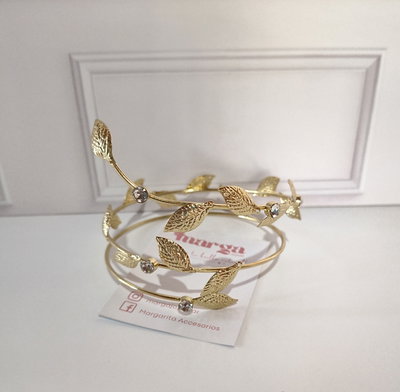 Brazalete Hojitas Doradas 