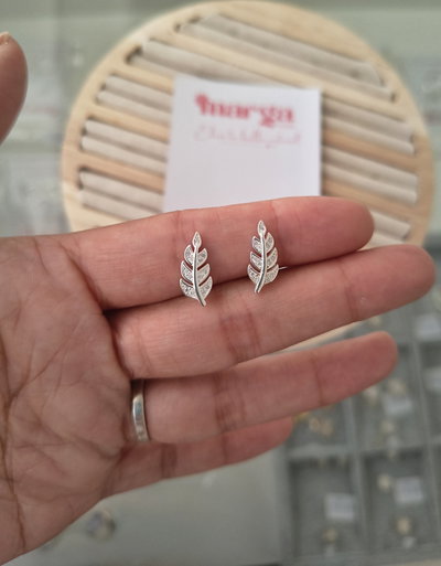 Aros Hojita Plata 