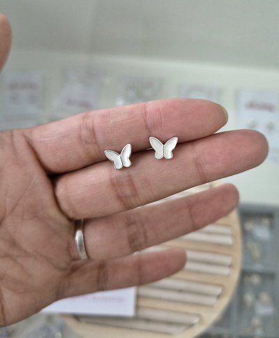 Aros Mariposita Blanca