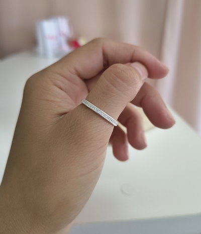 Anillo Medio Sinfín Cristal 