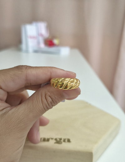 Anillo Croissant Dorado 