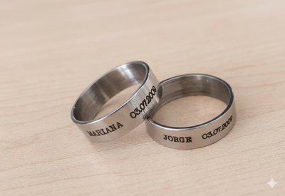Anillos Grabados de Acero (Leer Info)