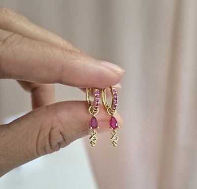 Argollas Fuxia 