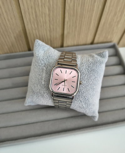 Reloj Mujer Cuadrado - Rosa