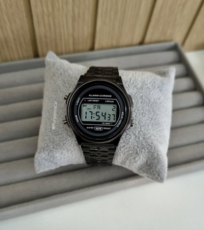 Reloj Unisex Tipo Casio Redondo - Negro