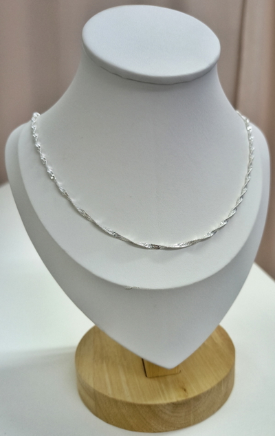 Cadena Singapur de Acero Blanco 