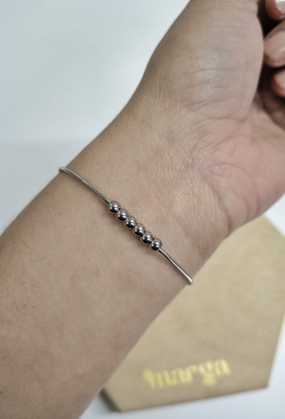 Pulsera Bolitas Acero 