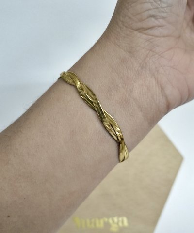 Pulsera Trenzada Dorada