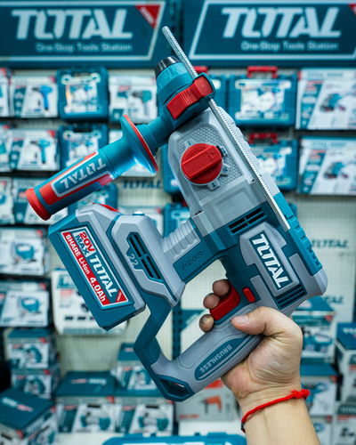 Rotomartillo SDS 20V BL 22mm TOTAL TRHLI212282-4 (MALETIN, CARGADOR, Y 2 BATERIAS 4Ah)