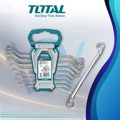 Set Llaves Acodadas Doble Boca 8 Pcs TOTAL