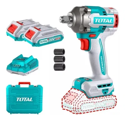 Llave de Impacto 20V 400Nm BL INDUSTRIAL TOTAL (MALETIN, CARGADOR, Y DOS BATERIAS 2Ah)