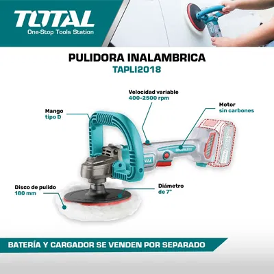 Pulidora 20V (Mango D) INDUSTRIAL TOTAL TAPLI2018