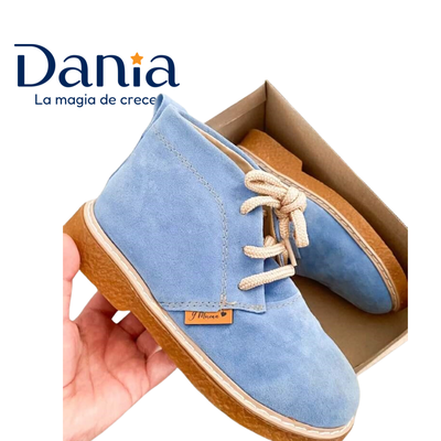 Botin de Gamuza Celeste